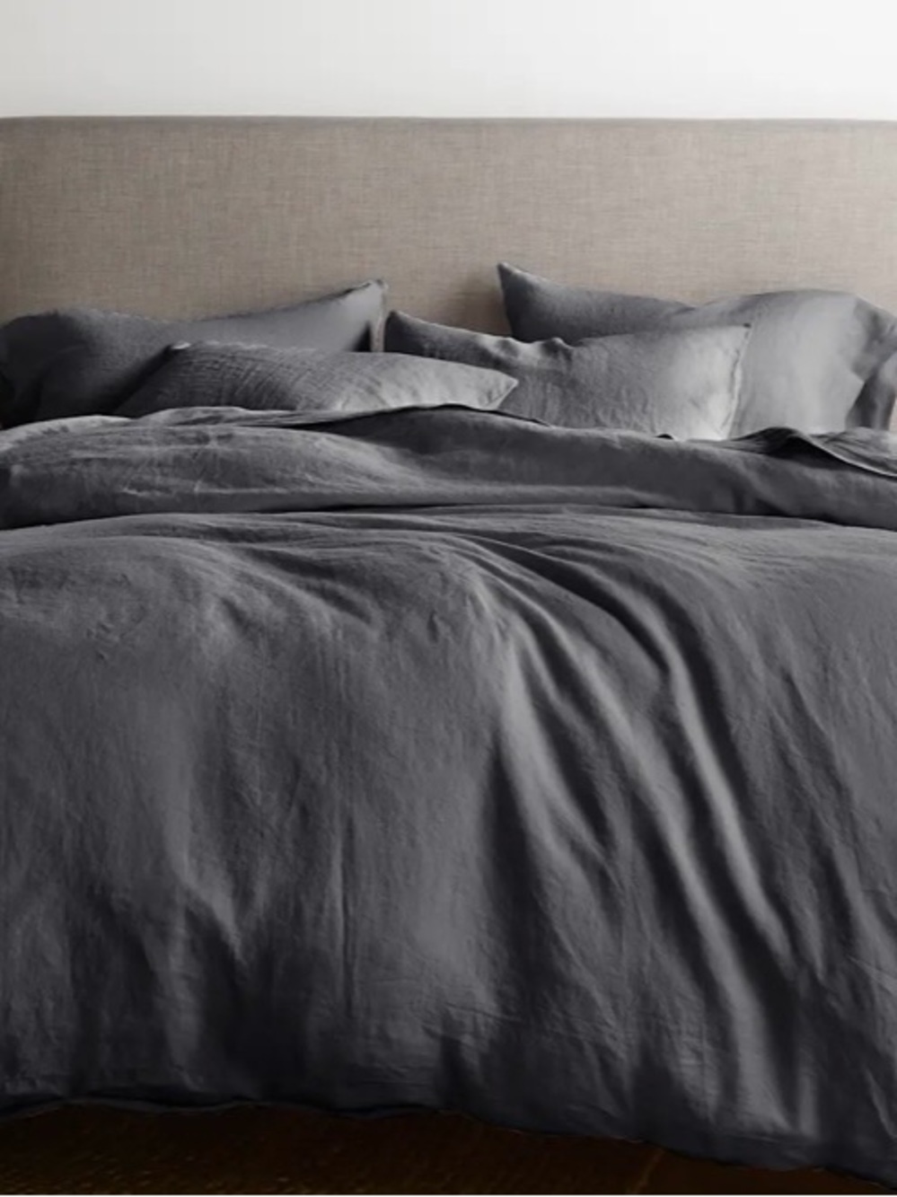 New Quince European linen duvet cover size king/California king in charcoal